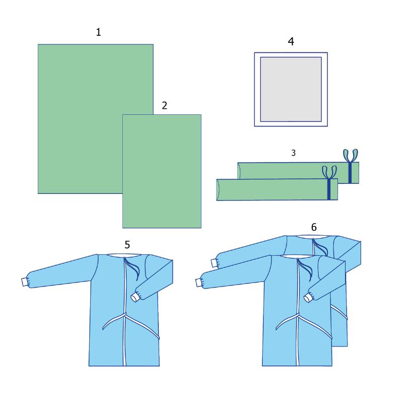 Комплект одягу та покриттів операційних хірургічний №14 Taipan-Pharm стерильний